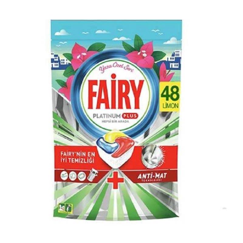 قرص ماشین ظرفشویی مدل Platinum Plus فیری FAIRY بسته 48 عددی