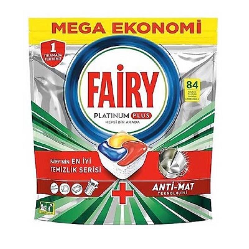 قرص ماشین ظرفشویی مدل Platinum Plus فیری FAIRY بسته 84 عددی