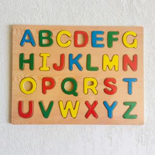 پازل چوبی حروف بزرگ الفبای انگلیسی