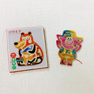 بازی تمرکزی ماز مگنتی حیوانات طرح خوک