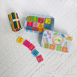 پازل مگنتی آموزشی اعداد و ساعت جعبه فلزی