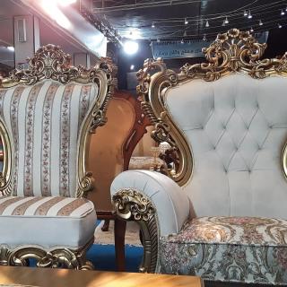 مبل کلاسیک ست 9 نفره مدل شکوفه ای