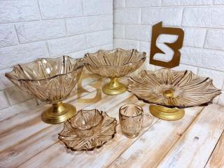 سرویس پذیرایی ۲۱ پارچه سیسیلی شامپاینی پایه دار