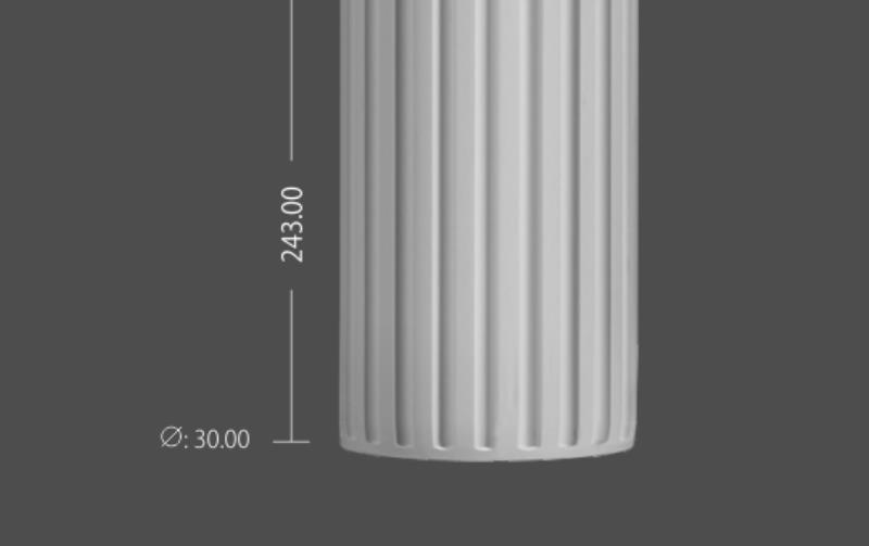 ستون آماده گرد پلی یورتان کد CU-108