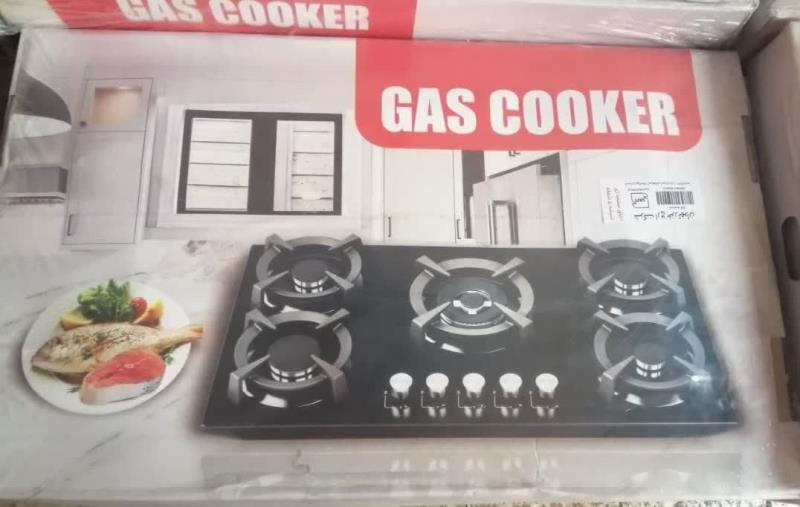 اجاق گاز صفحه ای شیشه ای توکار gas cooker برند ارج خزر