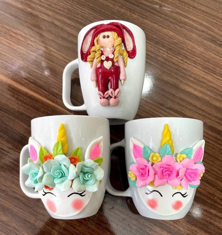 ماگ عروسک خمیری
