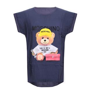 تاپ آستین افتاده ترکیبی نخ و ویکسوز چاپ خرس