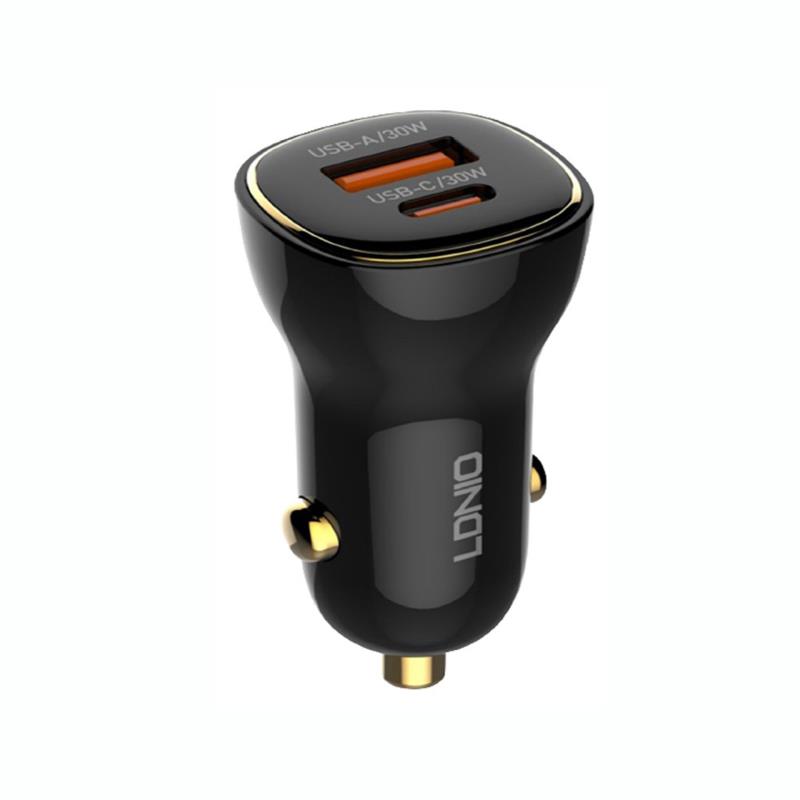 شارژر فندکی 60 وات الدینیو مدل C103 به همراه کابل USB-C