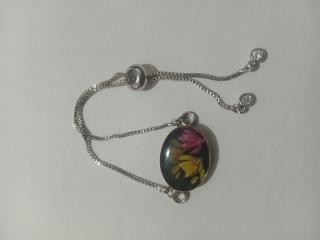 دستبند رزینی طرح گلها