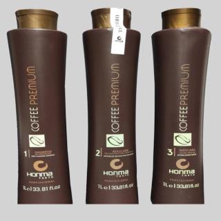 کراتین مو هونما مدل قهوه تلخ حجم 1000 میلی لیتر مجموعه 3 عددی