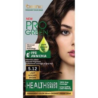 کیت رنگ موی بدون آمونیاک کلینیک رنگ نسکافه ای قهوه ای روشن 5.12