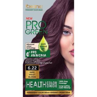 کیت رنگ موی بدون آمونیاک کلینیک رنگ بلوند بنفش تیره شماره 6.22