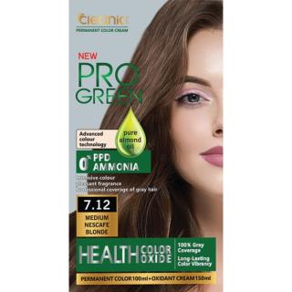 کیت رنگ موی بدون آمونیاک کلینیک رنگ بلوند نسکافه ای متوسط 7.12