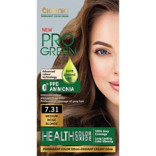 کیت رنگ موی بدون آمونیاک کلینیک رنگ بلوند بژ متوسط  شماره 7.31