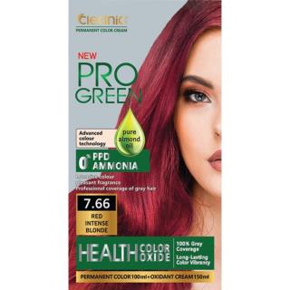 کیت رنگ موی بدون آمونیاک کلینیک رنگ بلوند قرمز قوی شماره 7.66