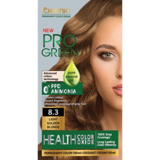 کیت رنگ موی بدون آمونیاک کلینیک رنگ بلوند طلایی روشن شماره 8.3