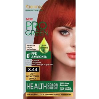 کیت رنگ موی بدون آمونیاک کلینیک رنگ بلوند مسی قوی روشن شماره 8.44