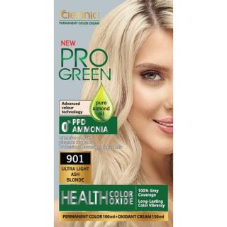 کیت رنگ موی بدون آمونیاک کلینیک رنگ بلوند خاکستری کاملا روشن 901