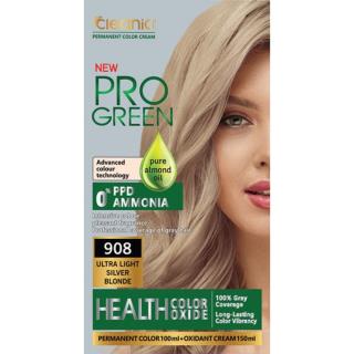 کیت رنگ موی بدون آمونیاک کلینیک رنگ بلوند نقره ای کاملا روشن 908