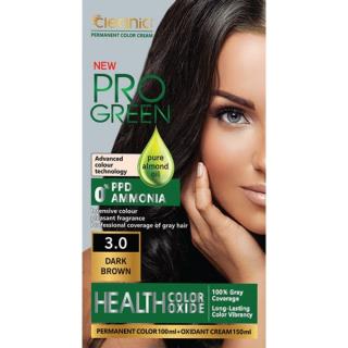 کیت رنگ موی بدون آمونیاک کلینیک رنگ قهوه ای تیره شماره N3.0