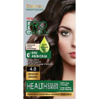 کیت رنگ موی بدون آمونیاک کلینیک رنگ قهوه ای متوسط شماره N4.0