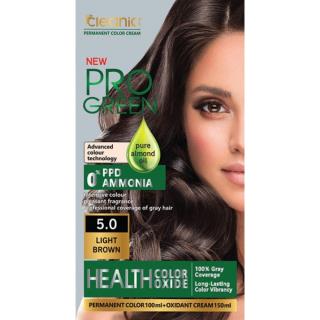 کیت رنگ موی بدون آمونیاک کلینیک رنگ قهوه ای روشن شماره N5.0