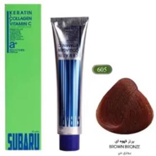 رنگ مو سوبارو شماره 605 رنگ برنز قهوه ای حجم 120 میلی لیتر