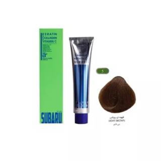 رنگ مو سوبارو شماره 5 رنگ قهوه ای روشن حجم 120 میلی لیتر