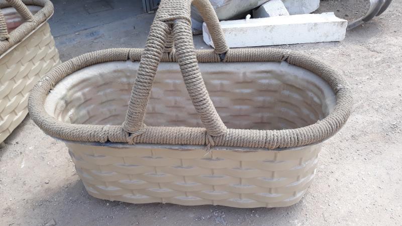 گلدان زیبای طرح سبد فایبرگلاس