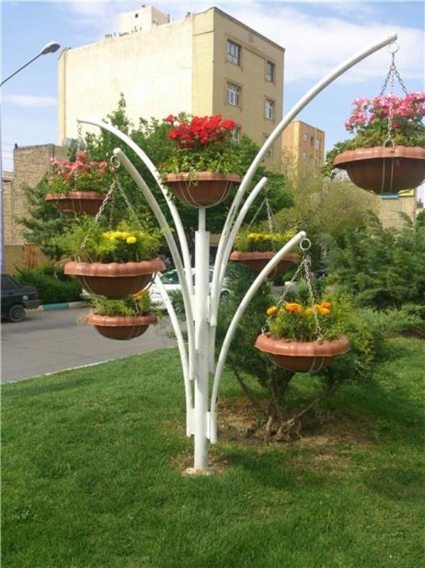 گلدان های شهری طرح درخت/فایبرگلاس