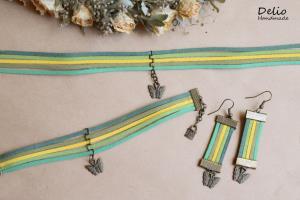 نیم ست چرمی تک با ابزار برنزی