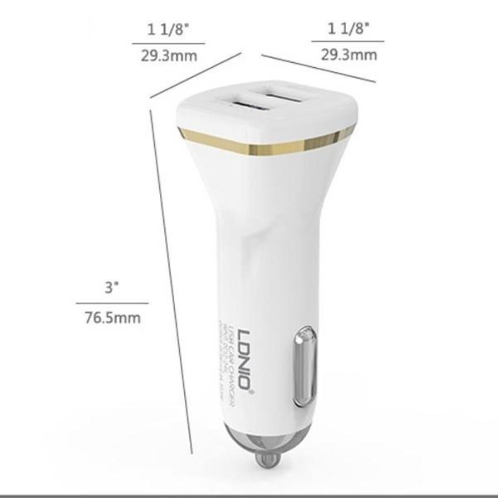 شارژر فندکی LDNIO DL-219 + کابل اندروید