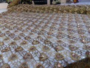 پارچه گیپور نگین کاری