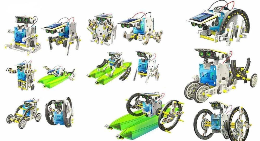 کیت آموزشی ربات خورشیدی مدل Green Energy) 14 ربات قابل تبدیل)