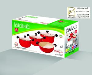 انواع ظروف تفلون گرانیت سرامیک در اندازه های متفاوت وتنوع رنگ