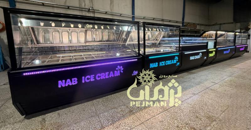 یخچال بستنی میوه ای/فروشنده تاپینگ بستنی صنایع برودتی پژمان