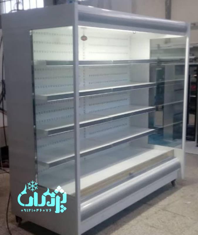 یخچال روباز پرده هوا ایستاده فروشگاهی