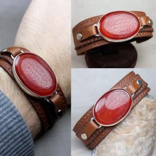 دستبند چرمی اصل