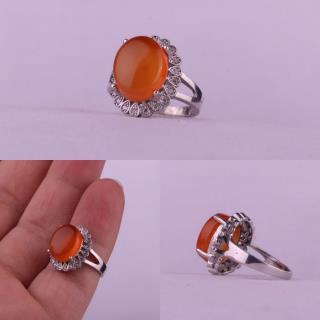 انگشتر زنانه عقیق یمنی