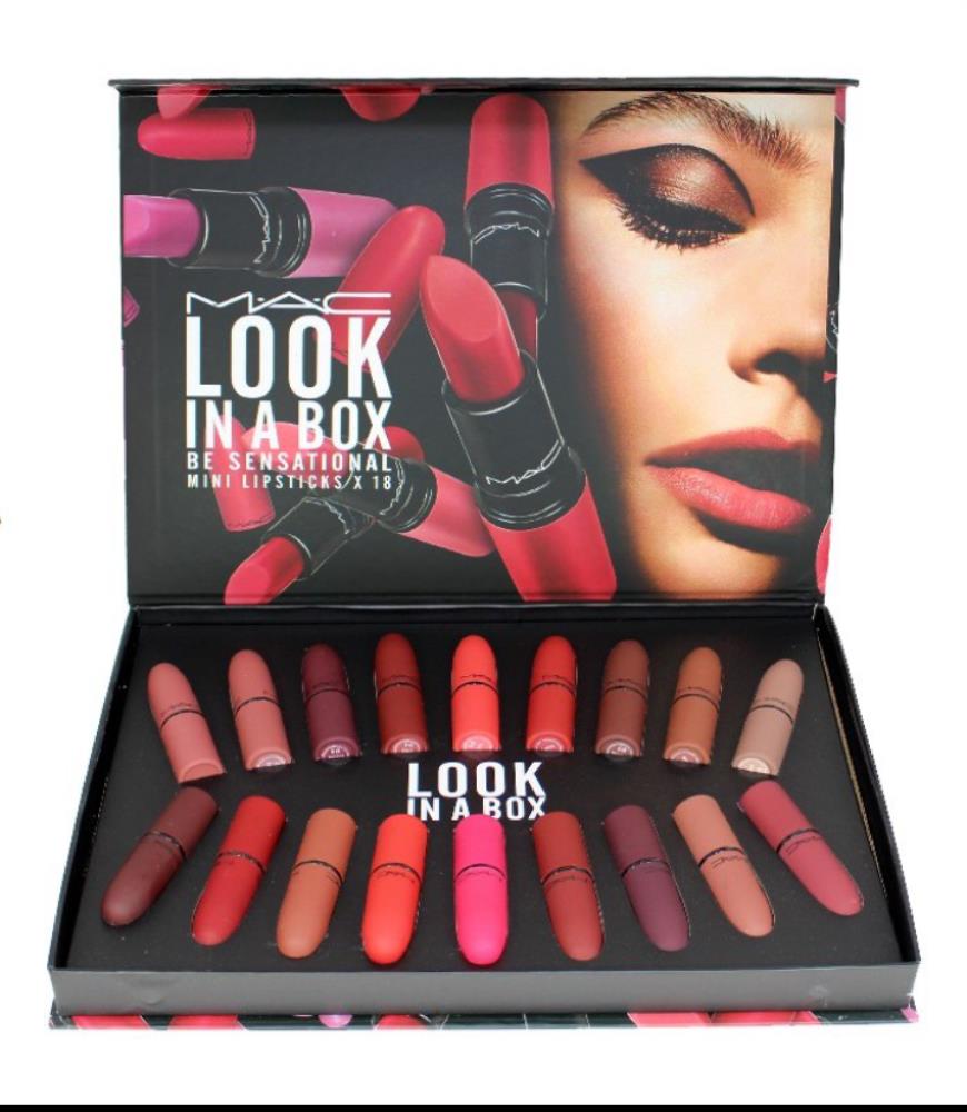 پک ۱۸ تایی رژ جامد مات مک MAC Matte Lipstick look inabox