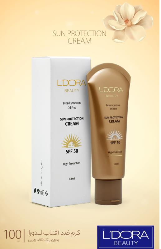 کرم ضدآفتاب بدون رنگ و فاقد چربی SPF50 لدورا 100 میلی لیتر