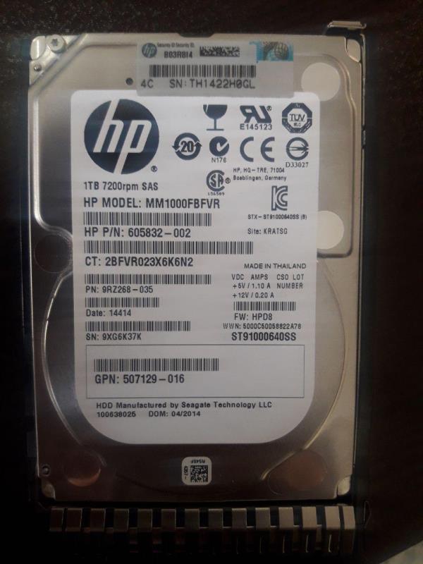 hard 1tb 7200rpm sas hp