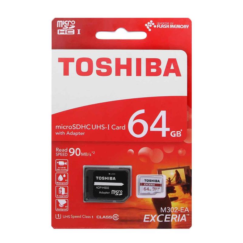 کارت حافظه توشیبا مدلEXCERIA M302-EA کلاس 10 سرعت90MB ظرفیت64 گیگ