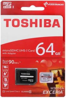 کارت حافظه توشیبا مدلEXCERIA M302-EA کلاس 10 سرعت90MB ظرفیت64 گیگ