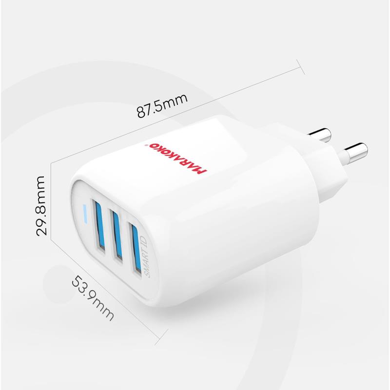 شارژر دیواری ماراکوکو مدل MA17 به همراه کابل تبدیل microUSB