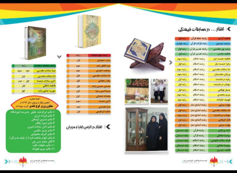 دستاوردهای پرورشی در شایستگان رازی