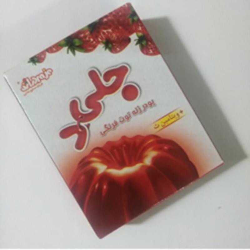 پودر ژله توت فرنگی  فله ای بسته 100 گرمی