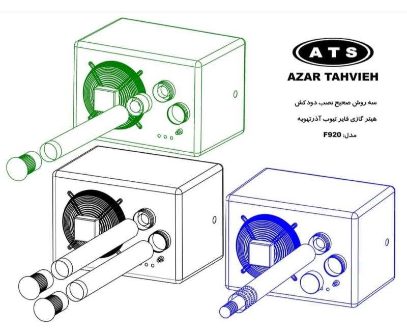 هیتر گازی فایرتیوب مدل F920 آذرتهویه(دوظرفیتی2دور)