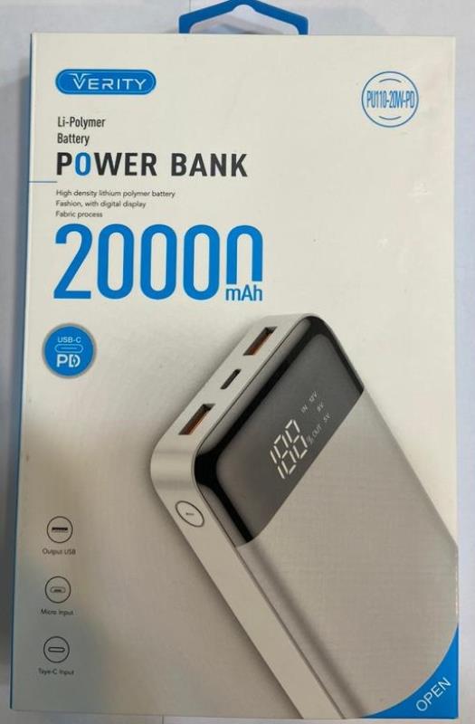 POWERBANK VERITY 20.000 FAST