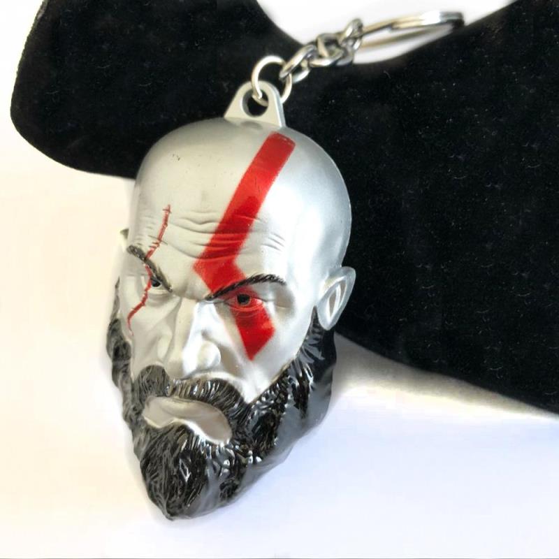 جاكليدى فلزی صورت کریتوس(5CM)KRATOS KEYCHAIN